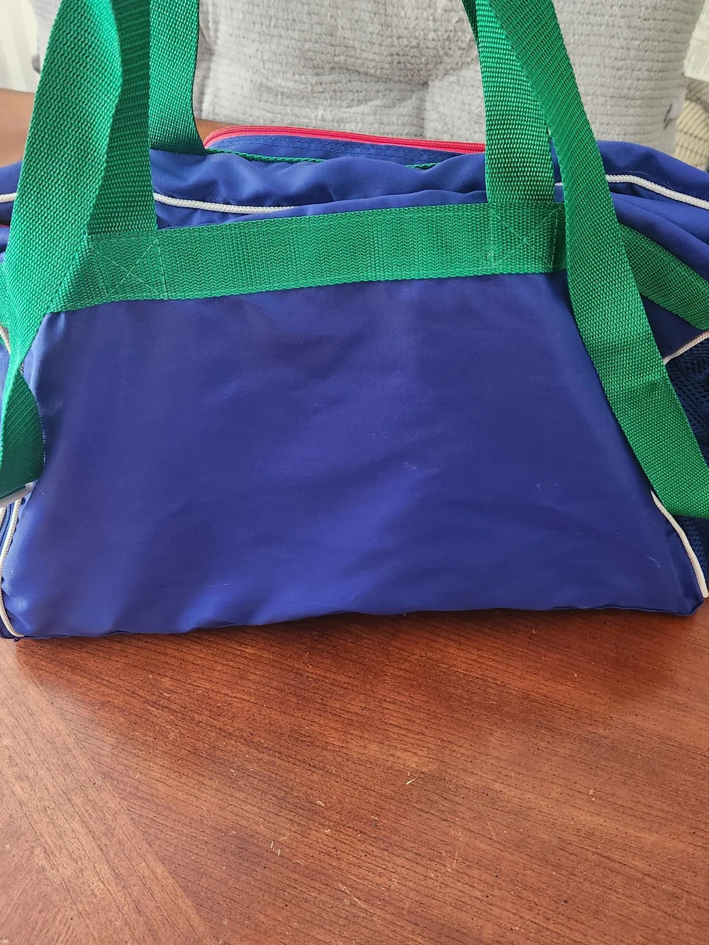90s Tommy Hilfiger Blue & Green Duffle Bag